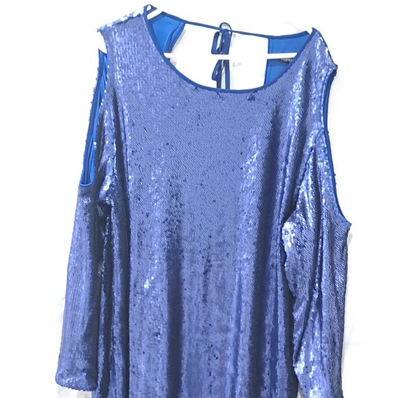 BOOHOO PLUS SIZE SEQUIN DRESS SIZE 24UK - Picture 4 of 9